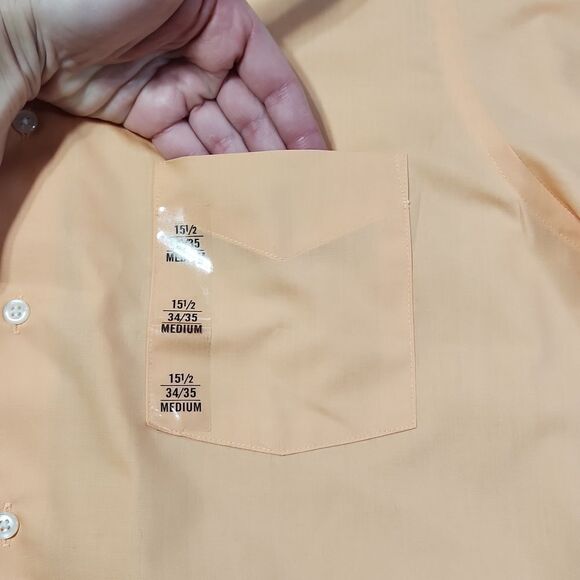 🔹️NWT Van Heusen Mango Button Wrinkle Free Long Sleeve Shirt Medium - Picture 6 of 12